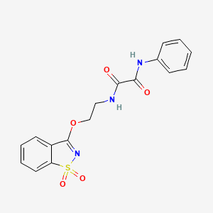 molecular formula C17H15N3O5S B5188923 N-{2-[(1,1-dioxido-1,2-benzisothiazol-3-yl)oxy]ethyl}-N'-phenylethanediamide 