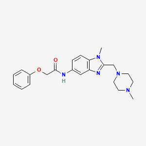 molecular formula C22H27N5O2 B5188958 N-{1-Methyl-2-[(4-methylpiperazin-1-YL)methyl]-1H-1,3-benzodiazol-5-YL}-2-phenoxyacetamide 