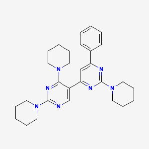 molecular formula C29H37N7 B5189006 6-phenyl-2,2',4'-tri-1-piperidinyl-4,5'-bipyrimidine 