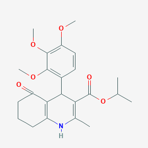 molecular formula C23H29NO6 B5189012 Propan-2-yl 2-methyl-5-oxo-4-(2,3,4-trimethoxyphenyl)-1,4,5,6,7,8-hexahydroquinoline-3-carboxylate 