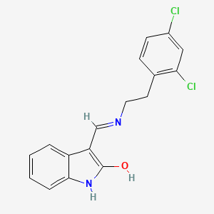 molecular formula C17H14Cl2N2O B5189019 3-({[2-(2,4-dichlorophenyl)ethyl]amino}methylene)-1,3-dihydro-2H-indol-2-one 