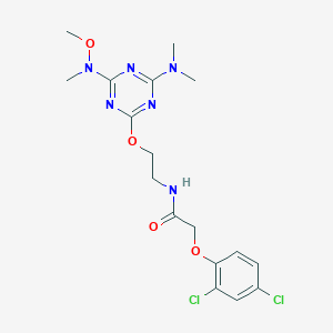 molecular formula C17H22Cl2N6O4 B5189042 2-(2,4-Dichlorophenoxy)-N-(2-{[4-(dimethylamino)-6-[methoxy(methyl)amino]-1,3,5-triazin-2-YL]oxy}ethyl)acetamide 