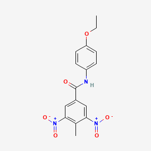 molecular formula C16H15N3O6 B5189044 N-(4-ethoxyphenyl)-4-methyl-3,5-dinitrobenzamide 