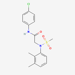 molecular formula C17H19ClN2O3S B5189085 N-(4-CHLOROPHENYL)-2-[N-(2,3-DIMETHYLPHENYL)METHANESULFONAMIDO]ACETAMIDE 
