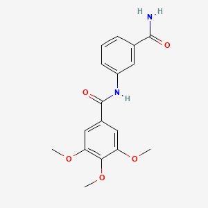 molecular formula C17H18N2O5 B5189165 N-[3-(aminocarbonyl)phenyl]-3,4,5-trimethoxybenzamide 