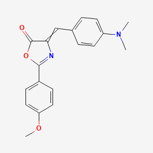 molecular formula C19H18N2O3 B5189188 4-[4-(dimethylamino)benzylidene]-2-(4-methoxyphenyl)-1,3-oxazol-5(4H)-one 