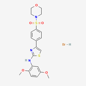 molecular formula C21H24BrN3O5S2 B5189217 N-(2,5-dimethoxyphenyl)-4-(4-morpholin-4-ylsulfonylphenyl)-1,3-thiazol-2-amine;hydrobromide 