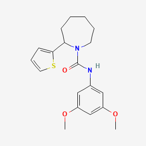 molecular formula C19H24N2O3S B5189220 N-(3,5-Dimethoxyphenyl)-2-(thiophen-2-YL)azepane-1-carboxamide 