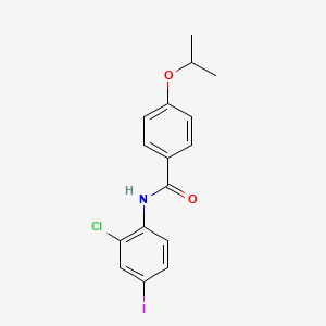 molecular formula C16H15ClINO2 B5189238 N-(2-chloro-4-iodophenyl)-4-(propan-2-yloxy)benzamide 