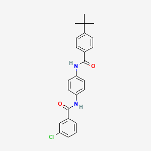 molecular formula C24H23ClN2O2 B5189423 N-[4-[(4-tert-butylbenzoyl)amino]phenyl]-3-chlorobenzamide 