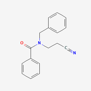 molecular formula C17H16N2O B5189505 N-benzyl-N-(2-cyanoethyl)benzamide 