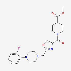 molecular formula C22H27FN4O4 B5189509 methyl 1-[(2-{[4-(2-fluorophenyl)-1-piperazinyl]methyl}-1,3-oxazol-4-yl)carbonyl]-4-piperidinecarboxylate 
