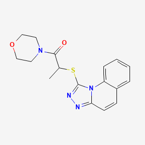 molecular formula C17H18N4O2S B5189517 1-Morpholin-4-yl-2-([1,2,4]triazolo[4,3-a]quinolin-1-ylsulfanyl)propan-1-one 