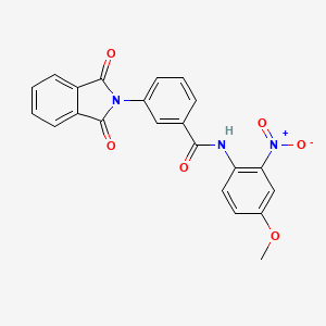 molecular formula C22H15N3O6 B5189530 3-(1,3-dioxo-1,3-dihydro-2H-isoindol-2-yl)-N-(4-methoxy-2-nitrophenyl)benzamide 