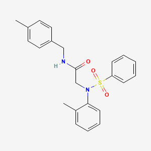 molecular formula C23H24N2O3S B5189606 N~1~-(4-methylbenzyl)-N~2~-(2-methylphenyl)-N~2~-(phenylsulfonyl)glycinamide 