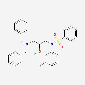 molecular formula C30H32N2O3S B5189649 DIBENZYL({2-HYDROXY-3-[N-(3-METHYLPHENYL)BENZENESULFONAMIDO]PROPYL})AMINE 