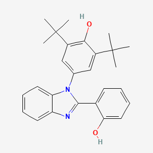 molecular formula C27H30N2O2 B5189675 2,6-di-tert-butyl-4-[2-(2-hydroxyphenyl)-1H-benzimidazol-1-yl]phenol 
