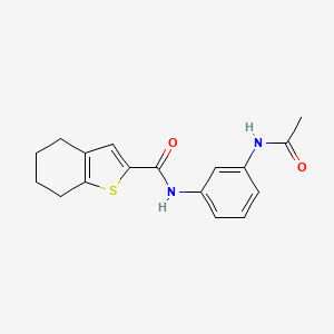 molecular formula C17H18N2O2S B5189733 N-(3-acetamidophenyl)-4,5,6,7-tetrahydro-1-benzothiophene-2-carboxamide 
