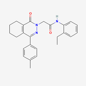 molecular formula C25H27N3O2 B5189810 N-(2-ethylphenyl)-2-[4-(4-methylphenyl)-1-oxo-5,6,7,8-tetrahydrophthalazin-2(1H)-yl]acetamide 