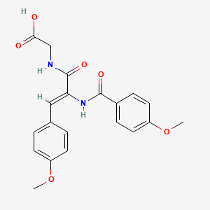 molecular formula C20H20N2O6 B5189832 2-[(2Z)-3-(4-Methoxyphenyl)-2-[(4-methoxyphenyl)formamido]prop-2-enamido]acetic acid 