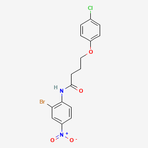 molecular formula C16H14BrClN2O4 B5189865 N-(2-bromo-4-nitrophenyl)-4-(4-chlorophenoxy)butanamide 