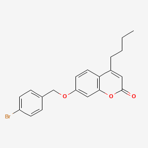 molecular formula C20H19BrO3 B5189867 7-[(4-BROMOPHENYL)METHOXY]-4-BUTYL-2H-CHROMEN-2-ONE 