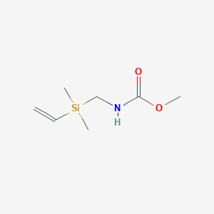 molecular formula C7H15NO2Si B051899 Carbamic acid,[(ethenyldimethylsilyl)methyl]-,methyl ester(9ci) CAS No. 120491-50-1