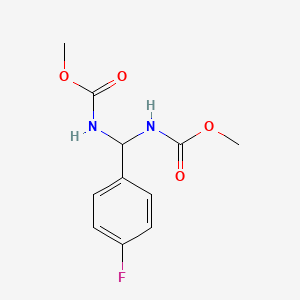 molecular formula C11H13FN2O4 B5189906 dimethyl [(4-fluorophenyl)methylene]biscarbamate 