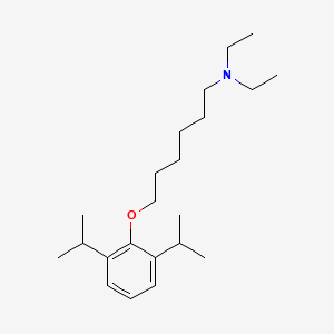 molecular formula C22H39NO B5189918 6-[2,6-di(propan-2-yl)phenoxy]-N,N-diethylhexan-1-amine 