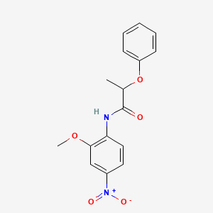 molecular formula C16H16N2O5 B5189989 N-(2-methoxy-4-nitrophenyl)-2-phenoxypropanamide 
