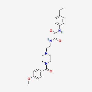 molecular formula C24H30N4O4 B5190186 N'-(4-ETHYLPHENYL)-N-{2-[4-(4-METHOXYBENZOYL)PIPERAZIN-1-YL]ETHYL}ETHANEDIAMIDE 