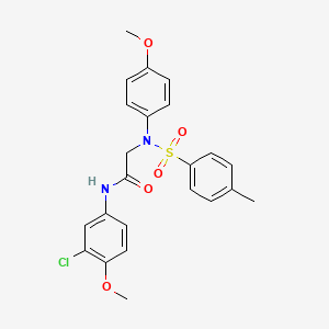 molecular formula C23H23ClN2O5S B5190356 N~1~-(3-chloro-4-methoxyphenyl)-N~2~-(4-methoxyphenyl)-N~2~-[(4-methylphenyl)sulfonyl]glycinamide 