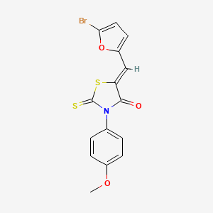 molecular formula C15H10BrNO3S2 B5190367 (5Z)-5-[(5-bromofuran-2-yl)methylidene]-3-(4-methoxyphenyl)-2-sulfanylidene-1,3-thiazolidin-4-one 