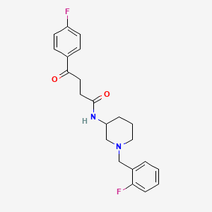 molecular formula C22H24F2N2O2 B5190426 N-[1-(2-fluorobenzyl)-3-piperidinyl]-4-(4-fluorophenyl)-4-oxobutanamide 