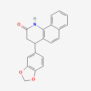 B5190475 4-(1,3-benzodioxol-5-yl)-3,4-dihydrobenzo[h]quinolin-2(1H)-one CAS No. 5616-91-1