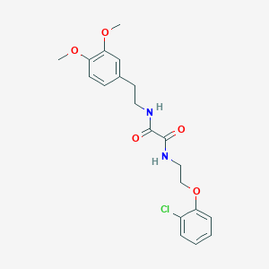 molecular formula C20H23ClN2O5 B5190500 N-[2-(2-chlorophenoxy)ethyl]-N'-[2-(3,4-dimethoxyphenyl)ethyl]ethanediamide 