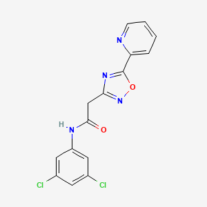 molecular formula C15H10Cl2N4O2 B5190661 N-(3,5-dichlorophenyl)-2-(5-pyridin-2-yl-1,2,4-oxadiazol-3-yl)acetamide 