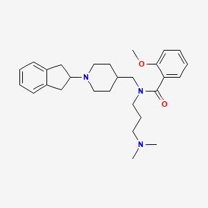 molecular formula C28H39N3O2 B5190786 N-{[1-(2,3-dihydro-1H-inden-2-yl)-4-piperidinyl]methyl}-N-[3-(dimethylamino)propyl]-2-methoxybenzamide 