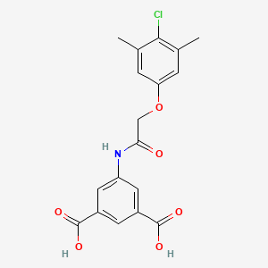 molecular formula C18H16ClNO6 B5190843 5-{[(4-chloro-3,5-dimethylphenoxy)acetyl]amino}isophthalic acid 