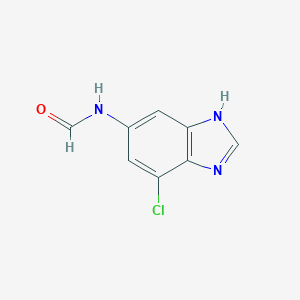 molecular formula C8H6ClN3O B051909 N-(4-Chloro-1H-benzimidazol-6-yl)formamide CAS No. 118134-22-8