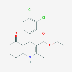 molecular formula C19H19Cl2NO3 B5190987 Ethyl 4-(3,4-dichlorophenyl)-2-methyl-5-oxo-1,4,5,6,7,8-hexahydroquinoline-3-carboxylate CAS No. 5478-25-1