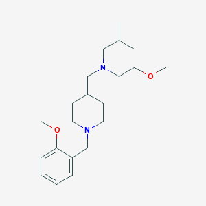 molecular formula C21H36N2O2 B5191029 N-(2-methoxyethyl)-N-[[1-[(2-methoxyphenyl)methyl]piperidin-4-yl]methyl]-2-methylpropan-1-amine 