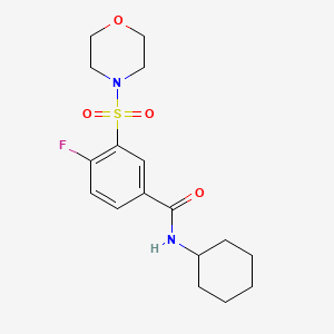 molecular formula C17H23FN2O4S B5191121 N-cyclohexyl-4-fluoro-3-(4-morpholinylsulfonyl)benzamide 
