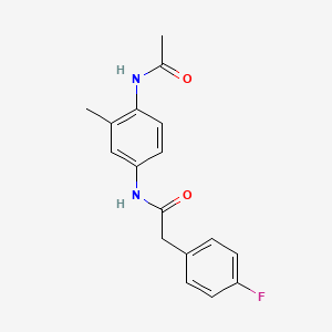 molecular formula C17H17FN2O2 B5191148 N-[4-(acetylamino)-3-methylphenyl]-2-(4-fluorophenyl)acetamide CAS No. 959237-39-9