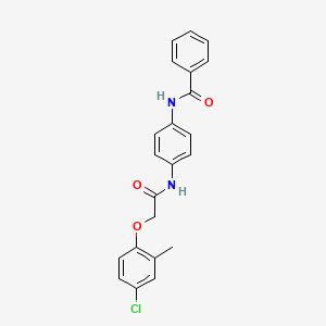 molecular formula C22H19ClN2O3 B5191295 N-[4-[[2-(4-chloro-2-methylphenoxy)acetyl]amino]phenyl]benzamide 