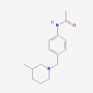 molecular formula C15H22N2O B5191312 N-[4-[(3-methylpiperidin-1-yl)methyl]phenyl]acetamide 