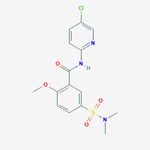 molecular formula C15H16ClN3O4S B5191326 N-(5-chloropyridin-2-yl)-5-(dimethylsulfamoyl)-2-methoxybenzamide 