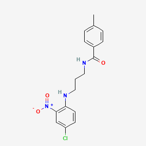 molecular formula C17H18ClN3O3 B5191343 N-{3-[(4-chloro-2-nitrophenyl)amino]propyl}-4-methylbenzamide 