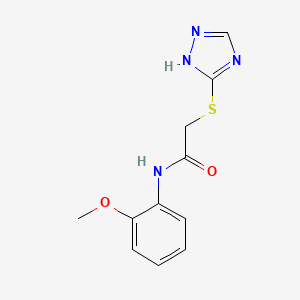 molecular formula C11H12N4O2S B5191389 N-(2-Methoxyphenyl)-2-(1H-1,2,4-triazol-3-ylthio)acetamide CAS No. 327047-28-9