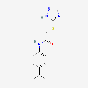 molecular formula C13H16N4OS B5191446 N-(4-isopropylphenyl)-2-(4H-1,2,4-triazol-3-ylsulfanyl)acetamide 